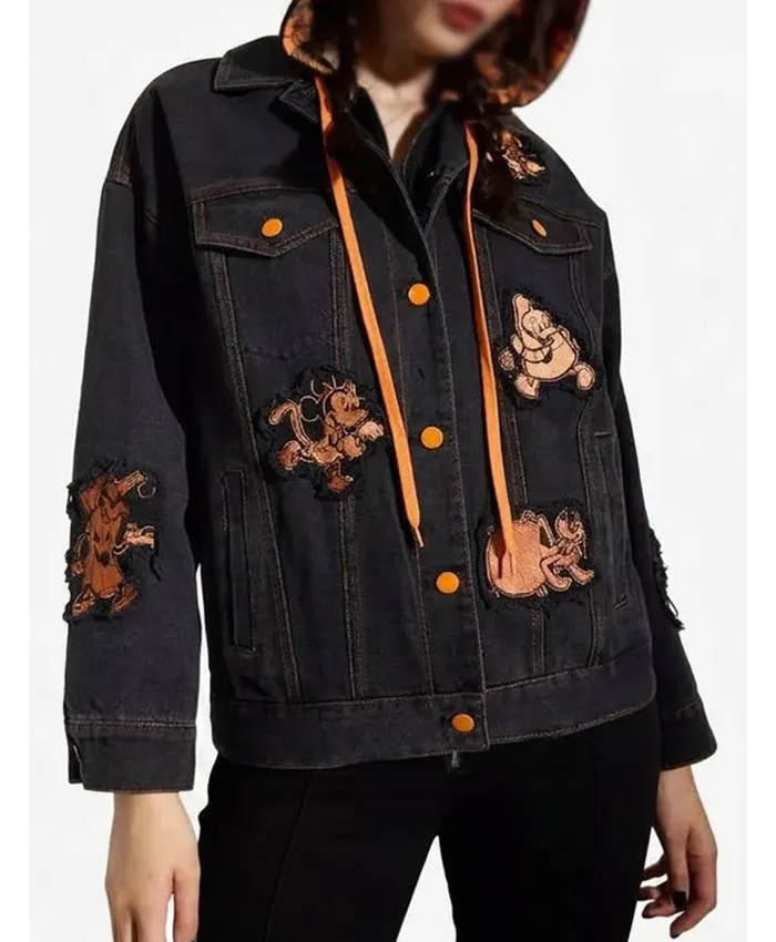 Disney 2026 Mickey Mouse & Friends Denim Hooded Jacket