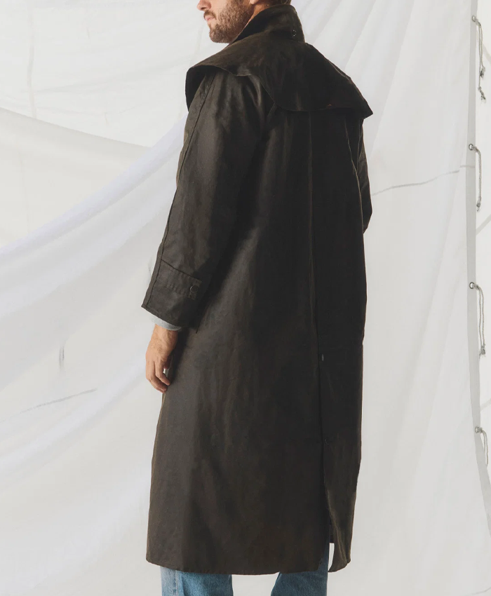 Drizabone Men's Rider Heritage Long Coat Back