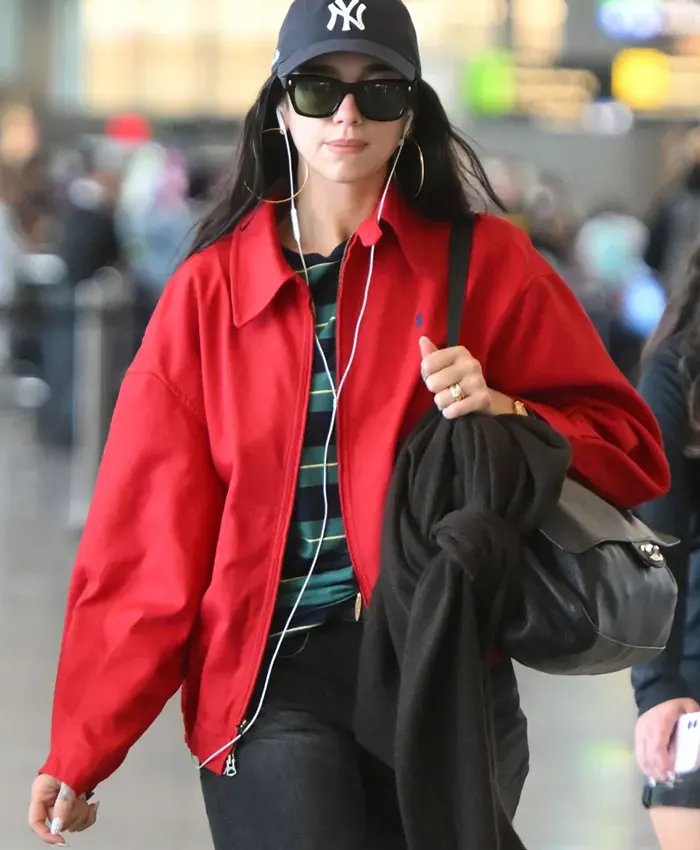 Dua Lipa New York City 2026 Red Jacket
