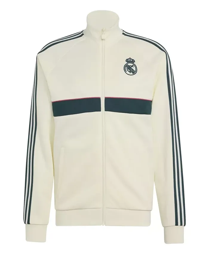 EA Sports FC 27 Jude Bellingham Adidas Real Madrid White Fleece Track Jacket Front View