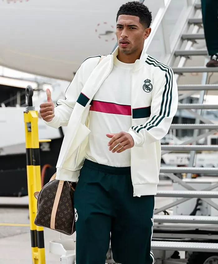 EA Sports FC 27 Jude Bellingham Adidas Real Madrid White Fleece Track Jacket
