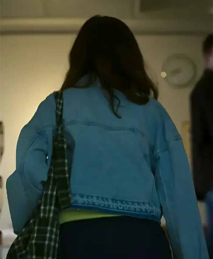 Eve Ryan Movie Boulevard 2026 Hasley Weigel Blue Cropped Denim Jacket