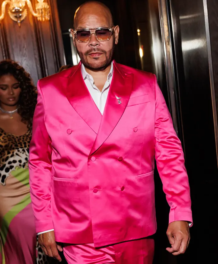 Fat Joe 56th Birthday Pink Satin Blazer