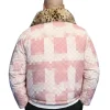 Fat Joe NBA All-Star Game 2026 Pink Shearling Collar Jacket 