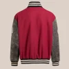 Found Crimson Letterman Jacket Back