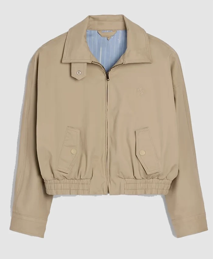 Gap × Malbon Twill Beige Bomber Jacket