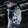 Get R&B Tour 2026 Chris Brown Supreme x Vanson Spider-Man Leather Jacket Back View