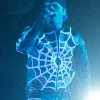 Get R&B Tour 2026 Chris Brown Supreme x Vanson Spider-Man Leather Jacket Front View