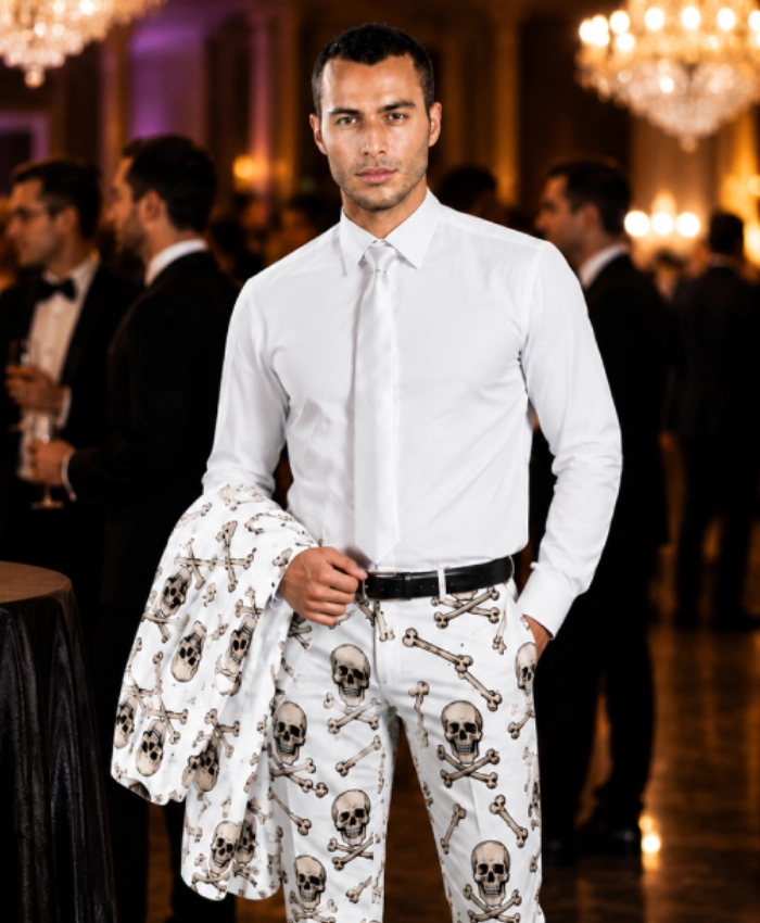 Shop Men’s Halloween Skull Suit For Sale