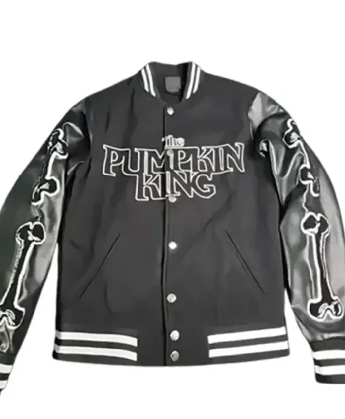 Halloween The Pumpkin King Black Bomber Jacket