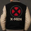 Halloween-X-Men-Loogo-Black-and-Beige-Varsity-Jacket-Back