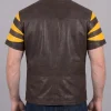 Halloween-X-Men-Wolverine-The-Last-Stand-Beast-Brown-Leather-Short-Sleeve-Jacket-Back