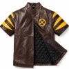 Halloween-X-Men-Wolverine-The-Last-Stand-Beast-Brown-Leather-Short-Sleeve-Jacket-Inner