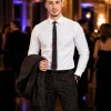 Men's Halloween black red printed suit for costume events and celebrations