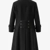 Halloween x Pirate Wool Swashbuckler Trench Coat On Sale Black Back