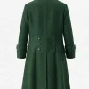 Halloween x Pirate Wool Swashbuckler Trench Coat On Sale Green