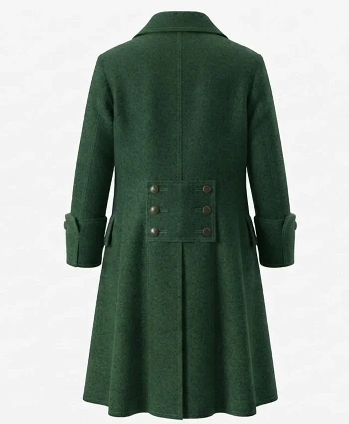 Halloween x Pirate Wool Swashbuckler Trench Coat On Sale Green