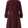Halloween x Pirate Wool Swashbuckler Trench Coat On Sale Maroon Back