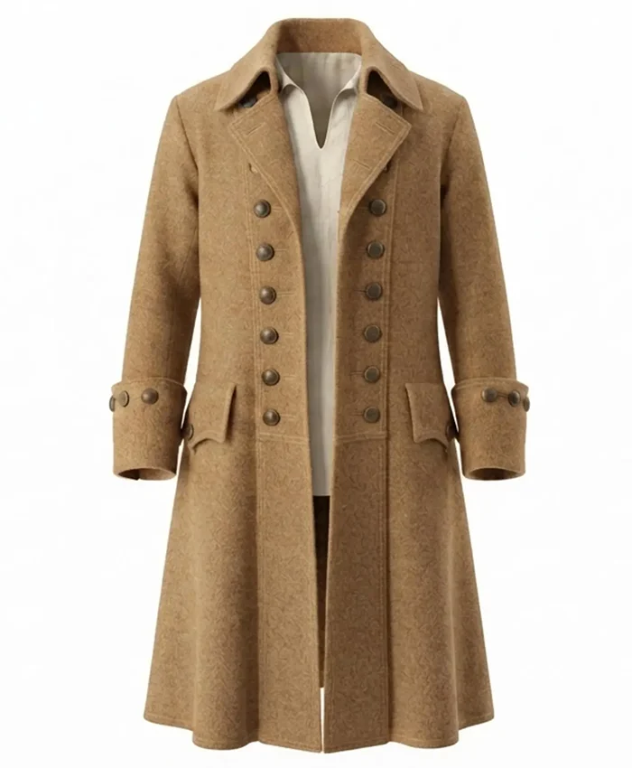 Halloween x Pirate Wool Swashbuckler Trench Coat On Sale Tan