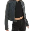 Hannah Waddingham TV Series Ride or Die 2026 Black Denim Biker Jacket