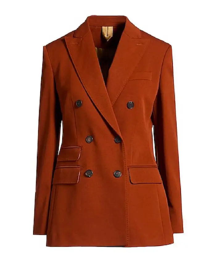 Hannah Waddingham TV Series Ted Lasso S04 Brown Double Breasted Blazer