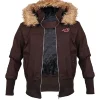 Hollister Peyton Twill Jacket with fur hooded collar