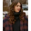 Honest Renovations S04 Jessica Alba Plaid Hooded Jacket
