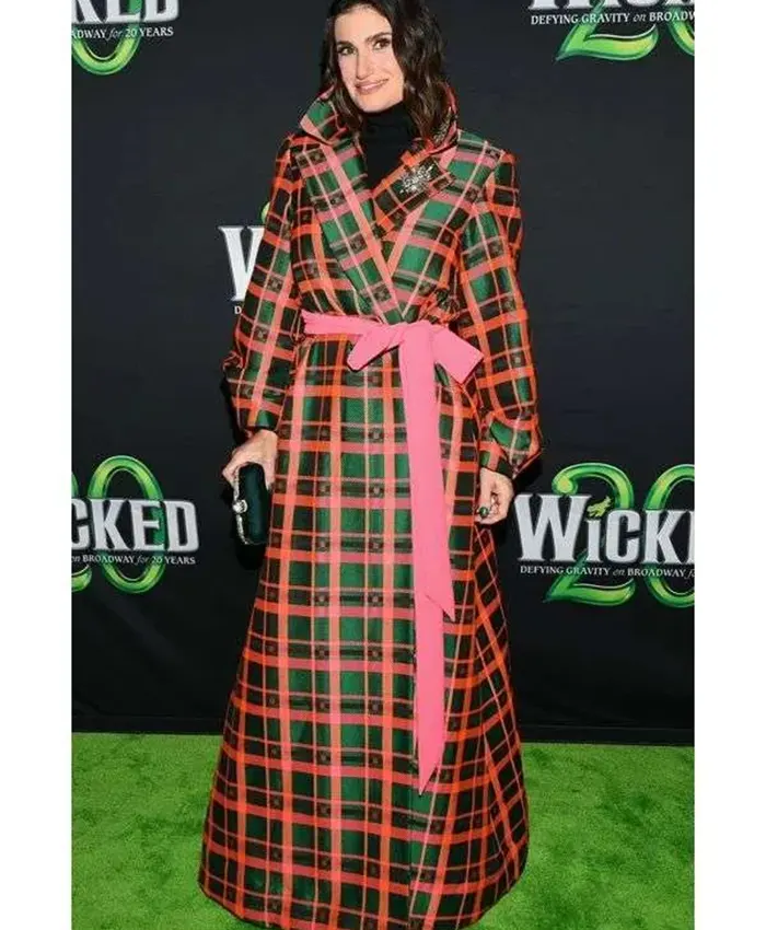 Indina Menzel Wicked Broadway 20th Anniversary Plaid Coat