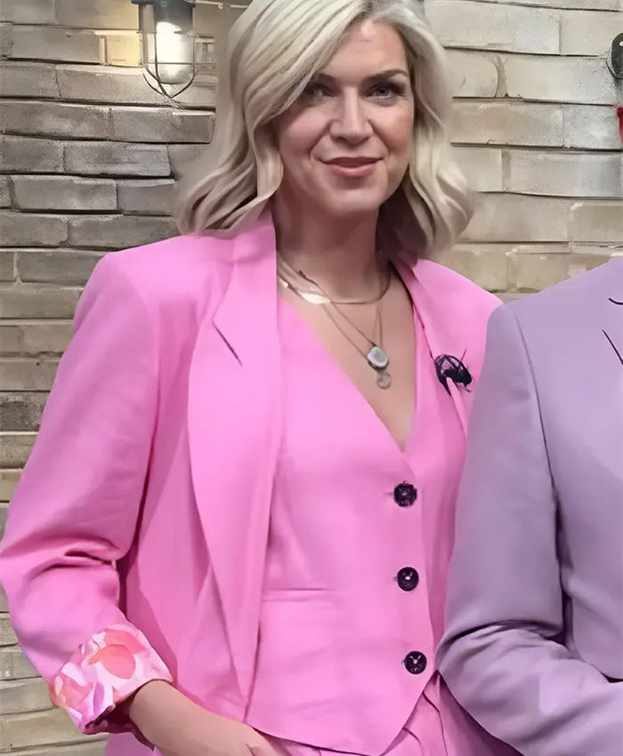 Ireland AM 2026 Muireann O’Connell Pink Blazer