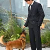 Jacob Elordi Movie The Dog Stars Premier 2026 Black Double Breasted Suit Side View