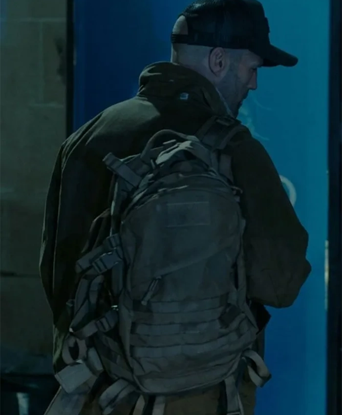 Jason Statham Movie Mutiny 2026 Cole Reed Brown Cotton Jacket Back View