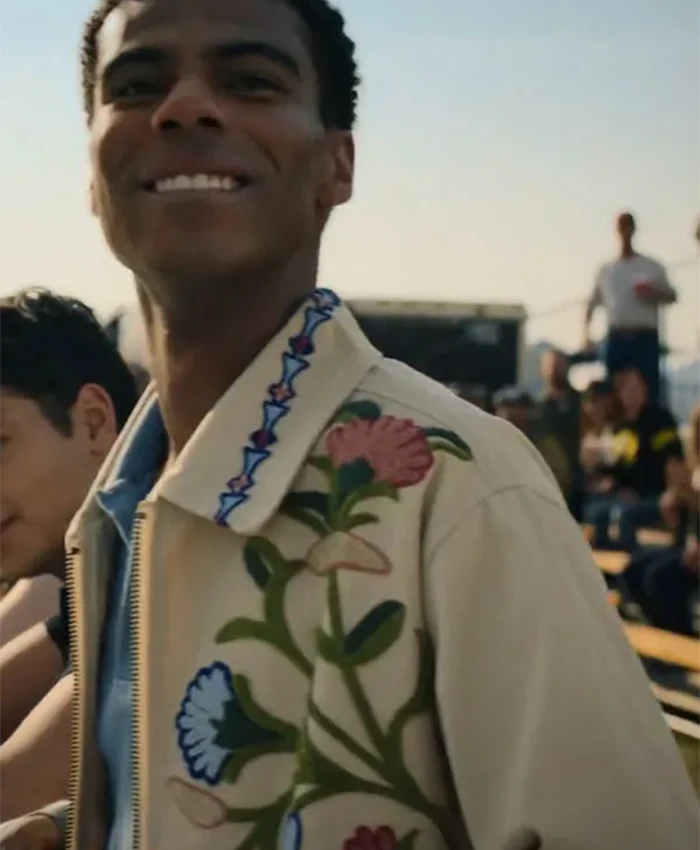 Jaylan Evans TV Series My Life with the Walter Boys 2026 Skylar Summerhill Floral Embroidered Jacket