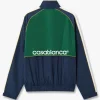 Jeff Hamilton Japan Green Navy Windbreaker Jacket Back