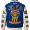 Jeff Hamilton New York Knicks 2026 NBA Champions Wool & Leather Jacket Back