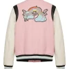 Jenni Farley TV Series Jersey Shore Family Vacation S09 Pink Varsity Jacket Back