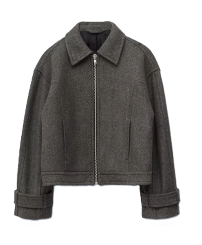 Jessica Alba TV Series Honest Renovations 2026 Grey Wool Jacket