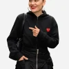 Jessie J London Capital Breakfast Red Heart Jacket