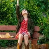 Jill Movie Voicemails for Isabelle 2026 Zoey Deutch Brown Suede Coat
