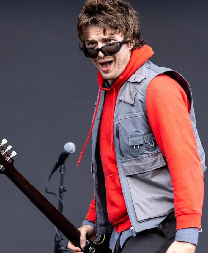 Joe Keery Outside Land Concert 2026 Grey Vest Side View