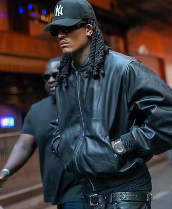 Jordan Clarkson Vetements Spring Summer 2027 Black Leather Jacket On Sale