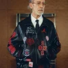 Jordan The One Global Finals Championship Tailored by Namesake Black Leather Patches Bomber Jacket