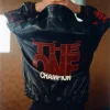Jordan The One Global Finals Championship Tailored by Namesake Black Leather Patches Bomber Jacket Back View