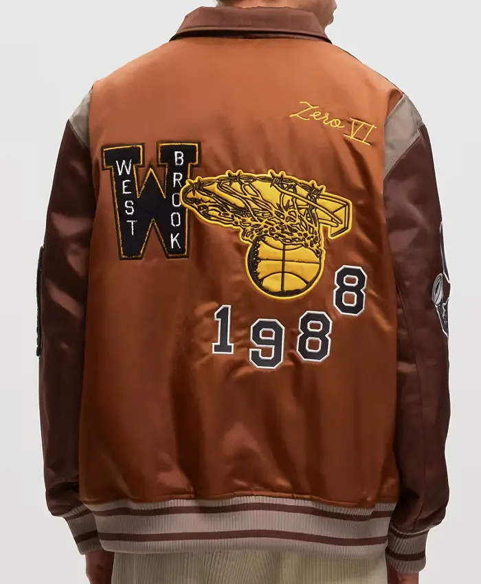 Jordan X Honor The Gift Westbrook Brown Varsity Jacket For Men