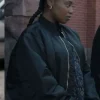 Jukebox Power Book III Raising Kanan 2026 Hailey Kilgore Black Bomber Jacket