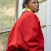 Jukebox Power Book III Raising Kanan S04 Hailey Kilgore Red Bomber Jacket