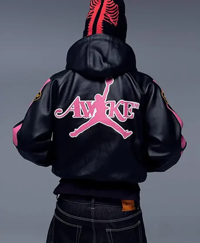 Jumpman23-x-Air-Jordan-6-Awake-NY-Skeleton-Leather-Hooded-Jacket-back-view