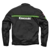 Kawasaki Mesh Motorcycle Black Jacket Back