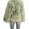 Keeley Jones TV Series Ted Lasso S04 Juno Temple Green Mongolian Fur Coat Back View