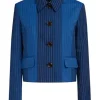 Kendall White TV Series Next Gen NYC S02 Blue Stripe Blazer Jacket