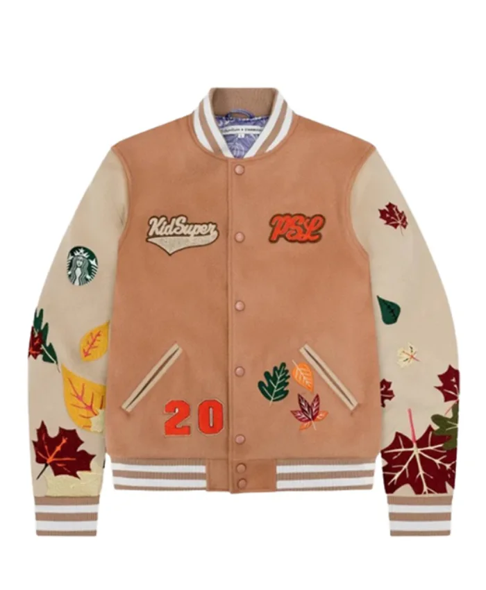 KidSuper x Starbucks Pumpkin Varsity Jacket